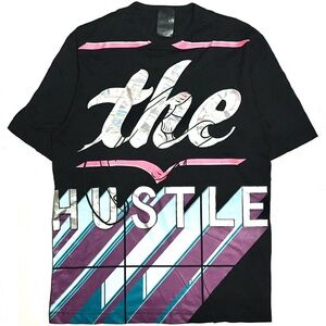 Juun.J Josh Luke T-Shirt The Hustle Best Dressed Signs Korean K-Pop Black 46 XL